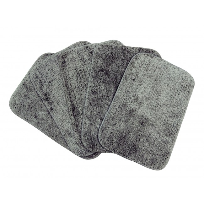 Market Fairy Door Mats Pack of 5 - Gray | Anti-Skid Microfiber Floor Mats for Home, Bathroom, Kitchen, Bedroom, Entrance | Soft, Super Absorbent, Washable & Quick Drying